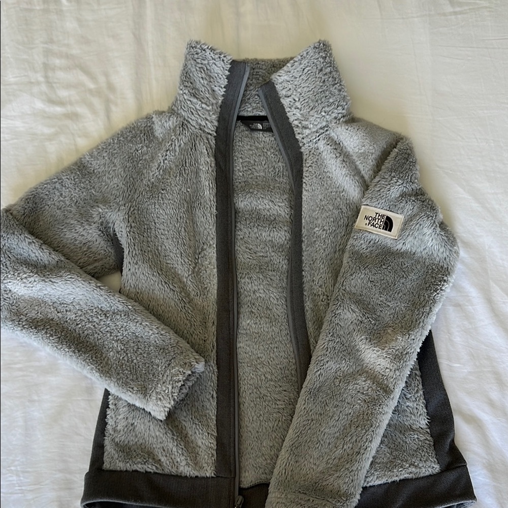The North Face Light Gray Sherpa Jacket